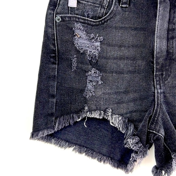 Just USA NWT High Rise Distressed Denim Shorts Size XS - Picture 4 of 7